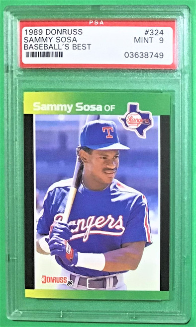 1989 Donruss #324 Sammy Sosa PSA 9