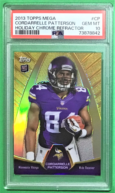 2013 Topps Mega #CP Cordarrelle Patterson RC Holiday Chrome Refractor PSA 10