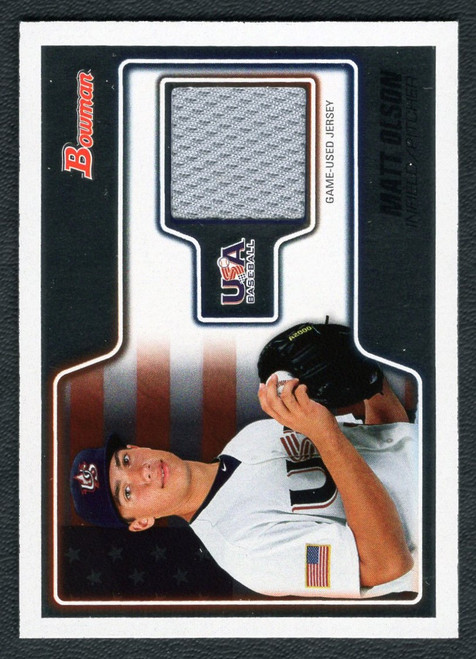 2010 Bowman #USAR-14 Matt Olson USA Game Used Jersey 095/949