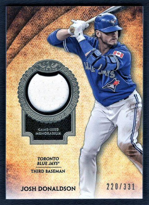 2017 Topps Tier One #T1R-JD Josh Donaldson Game Used Jersey Relic