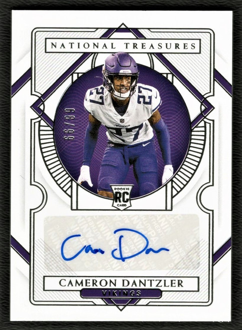 2020 Panini National Treasures #136 Cameron Dantzler Rookie Autograph 68/99