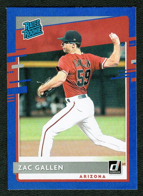 2020 Panini Donruss #54 Zac Gallen Rated Rookie Blue Parallel