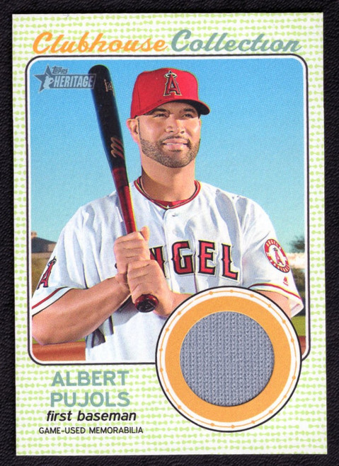 2017 Topps Heritage #CCR-AP Albert Pujols Clubhouse Collection Game Used Jersey Relic