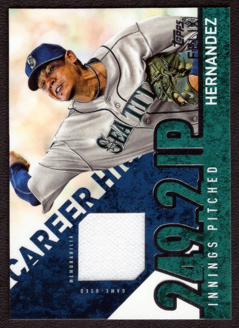 2015 Topps #CRH-FH Felix Hernandez Game Worn Jersey Relic