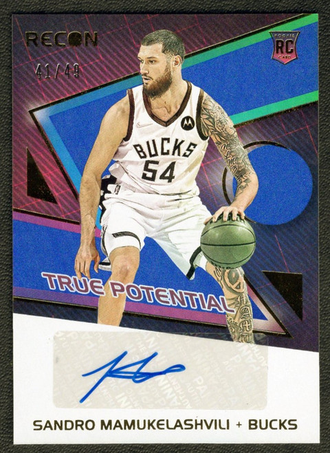 2021/22 Panini Recon #TPS-SDM Sandro Mamukelashvili True Potential Rookie Autograph41/49