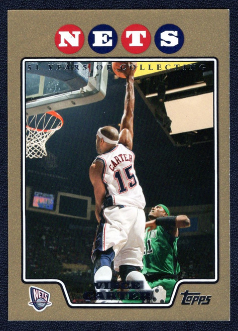 2008/09 Topps #115 Vince Carter Gold Parallel 0488/2008