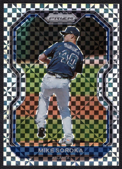 2021 Panini Prizm #174 Mike Soroka Power Plaid Prizm Parallel 25/75