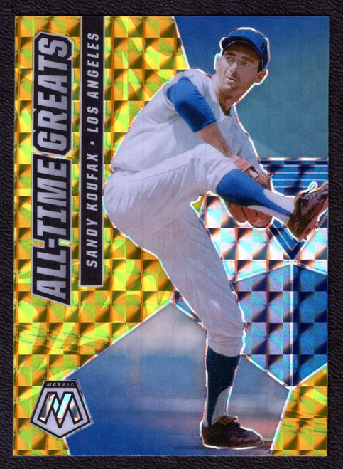 2021 Panini Mosaic #ATG-1 Sandy Koufax Yellow Prizm