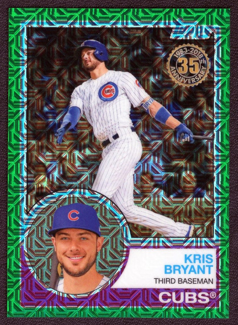 2018 Topps #7 Kris Bryant Silver Pack Green Refractor 19/99