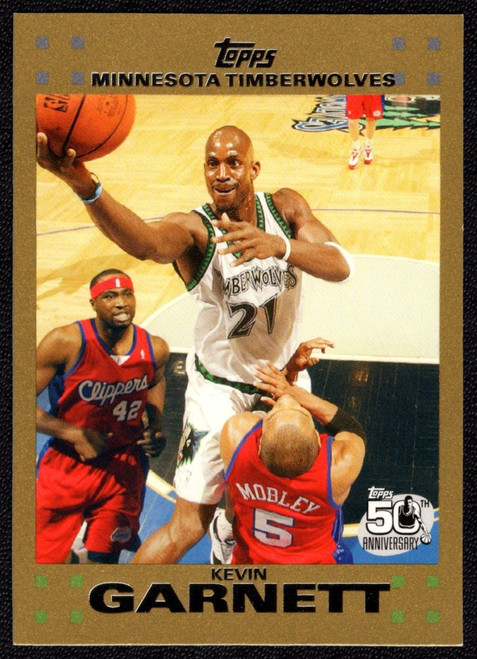 2007/08 Topps #20 Kevin Garnett Gold Parallel 1675/2007