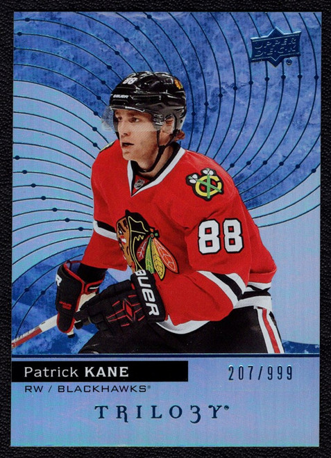 2017-18 Upper Deck Trilogy #25 Patrick Kane Blue Parallel 207/999