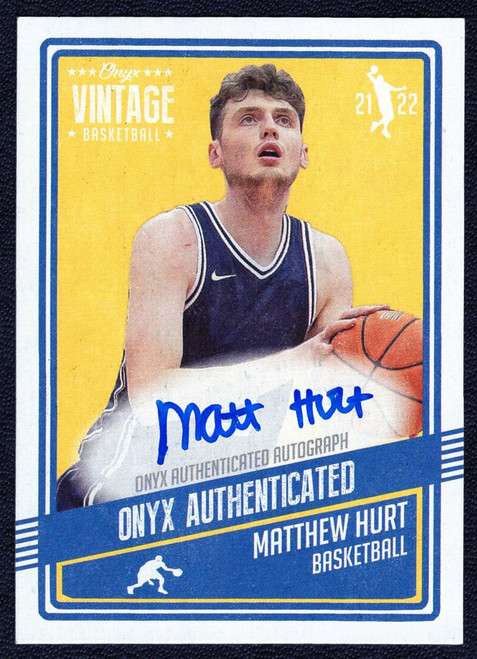 2021 Onyx Vintage #VAMH Matthew Hurt Rookie Autograph