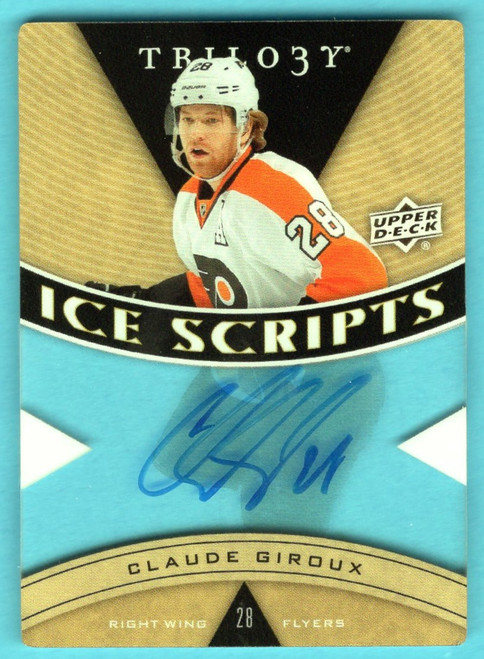 2012-13 Upper Deck Trilogy #IS-CG Claude Giroux Ice Scripts Autograph