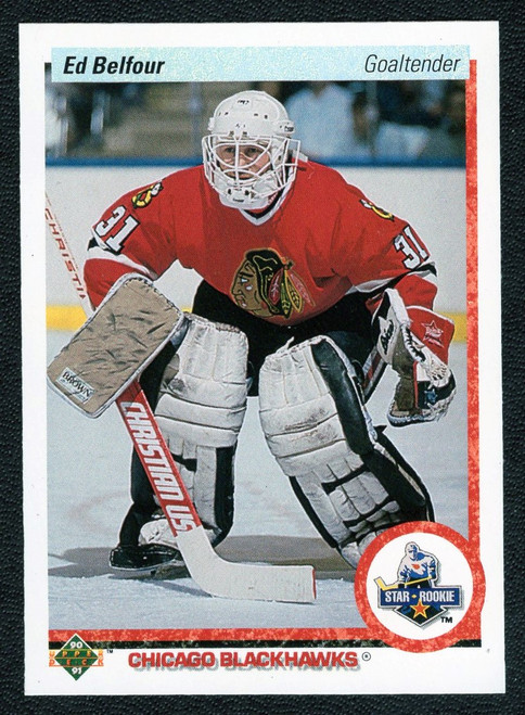 1990-91 Upper Deck #55 Ed Belfour Star Rookie