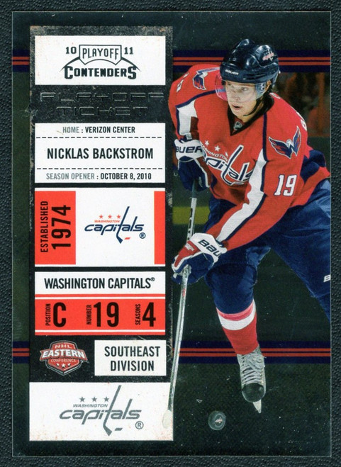 2010-11 Panini Contenders #100 Nicklas Backstrom Playoff Ticket Parallel 076/100