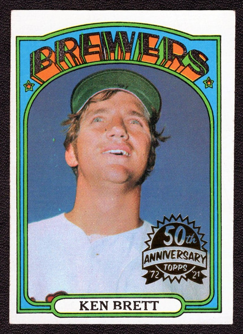 2021 Topps Heritage High Number #517 Ken Brett 50th Anniversary 1972 Stamped Buyback