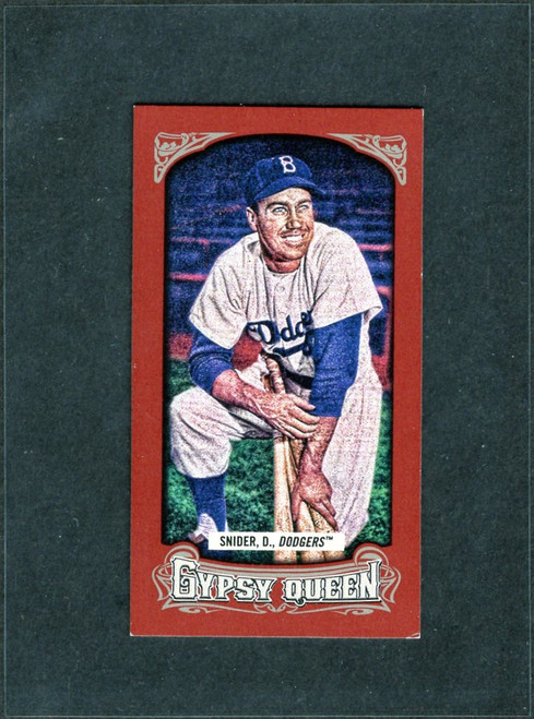 2014 Topps Gypsy Queen #275 Duke Snider Red Mini Parallel 24/99