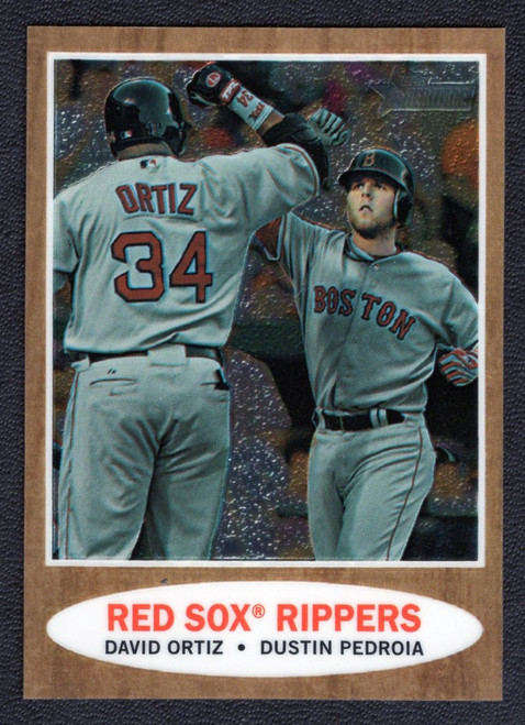 2011 Topps Heritage #C71 David Ortiz / Dustin Pedroia Chrome 1713/1962