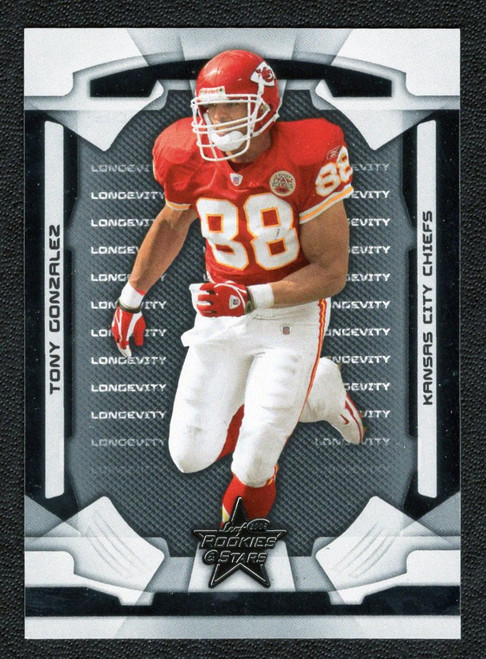 2008 Donruss Leaf Rookies & Stars #50 Tony Gonzalez Longevity Parallel 094/249