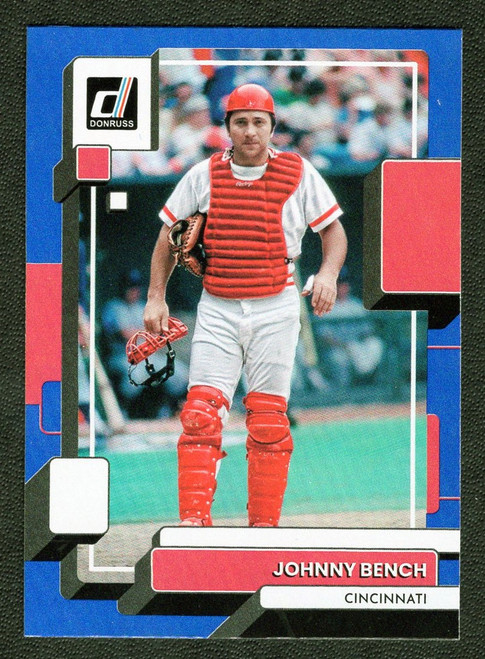 2020 Panini Donruss #195 Johnny Bench Blue Foil Parallel