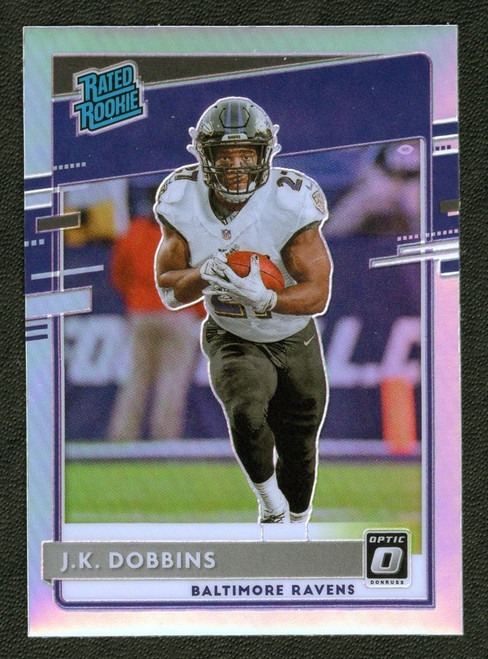 2020 Panini Donruss Optic #161 J.K. Dobbins Silver Holo Rated Rookie Prizm