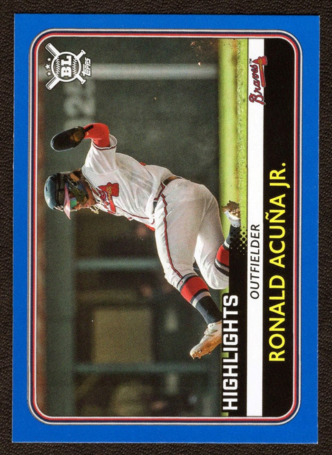 2020 Topps Big League #300 Ronald Acuna Jr. Blue Parallel