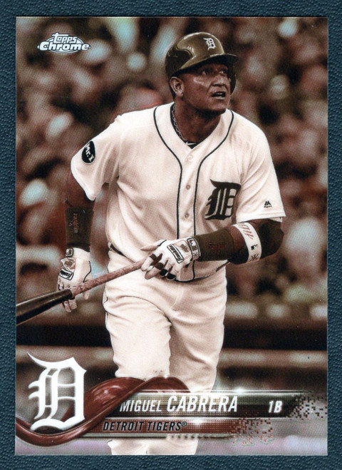 2018 Topps Chrome #26 Miguel Cabrera Sepia Refractor