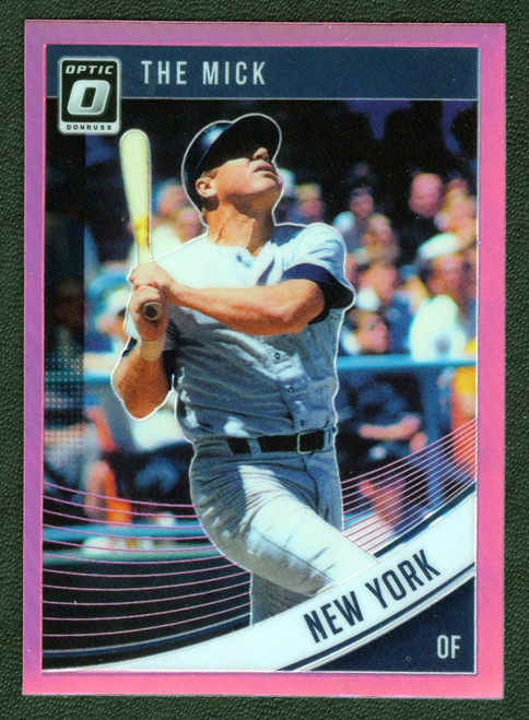 2018 Panini Donruss Optic #165 Mickey Mantle The Mick Variation Pink Prizm