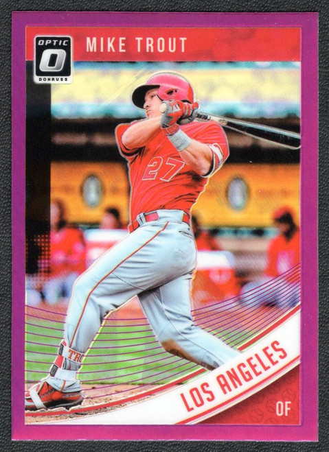 2018 Panini Donruss Optic #121 Mike Trout Holo Pink Prizm