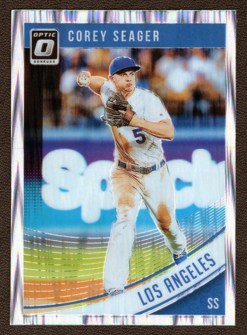 2018 Panini Donruss Optic #124 Corey Seager Shock Prizm