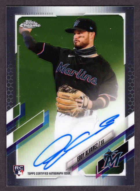 2021 Topps Chrome #RA-EA Eddy Alvarez Rookie Autograph