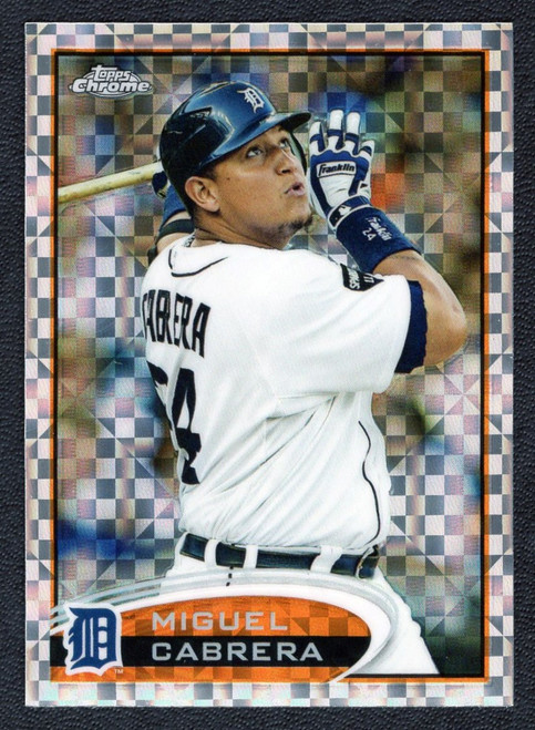 2012 Topps Chrome #130 Miguel Cabrera X-Fractor Refractor 