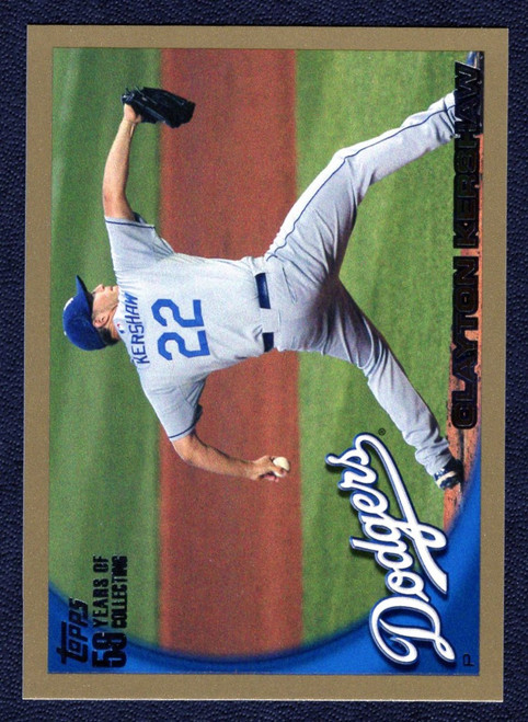 2010 Topps #10 Clayton Kershaw Gold Parallel 1505/2010 - The