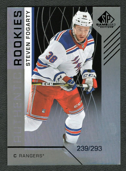 2018-19 Upper Deck SP Game Used #194 Steven Fogarty Authentic Rookies Rainbow Parallel 239/293