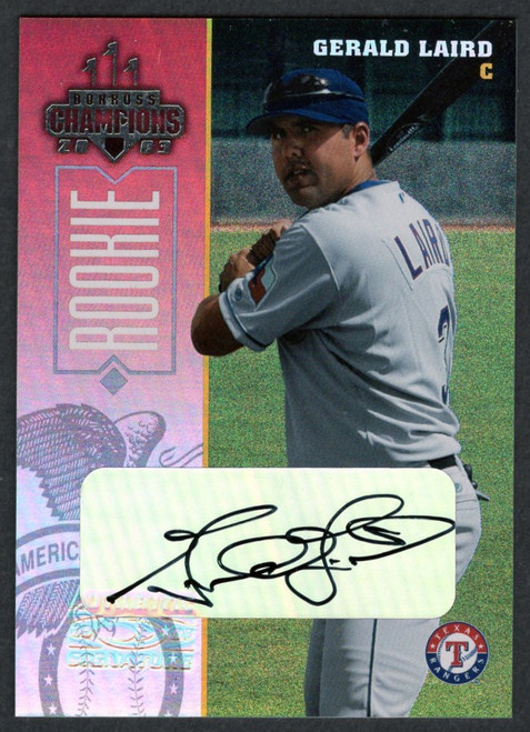 2003 Donruss Champions #256 Gerald Laird Rookie Autograph 287/450