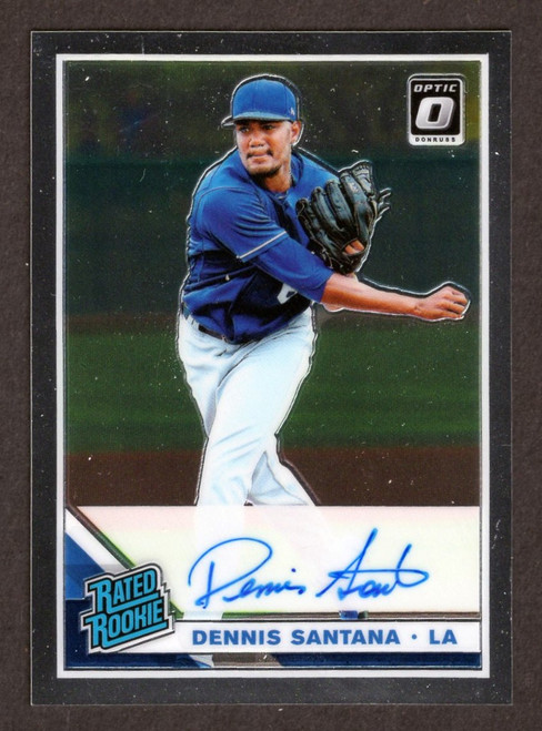 2019 Panini Donruss Optic #RRS-DS Dennis Santana Rated Rookie Autograph