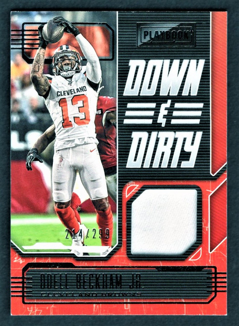 2020 Panini Playbook #DD-OB Odell Beckham Jr. Down & Dirty Game Worn Jersey Relic 214/299