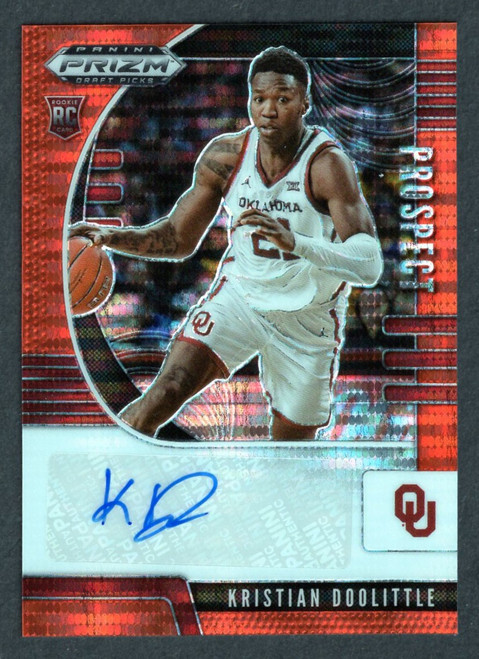 2020 Panini Prizm Draft Picks #PA-KD Kristian Doolittle Orange Pulsar Prizm Rookie Autograph 25/49