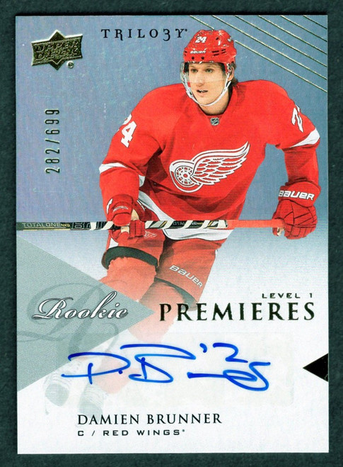 2013-14 Upper Deck Trilogy #134 Damien Brunner Rookie Premiers Autograph 282/699