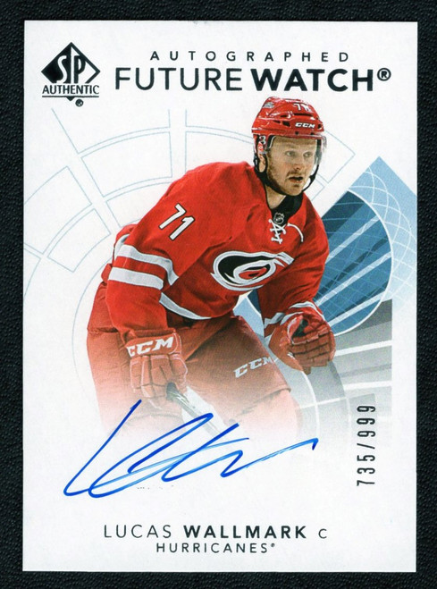 2017-18 Upper Deck SP Authentic #126 Lucas Wallmark Future Watch Rookie Autograph 735/999