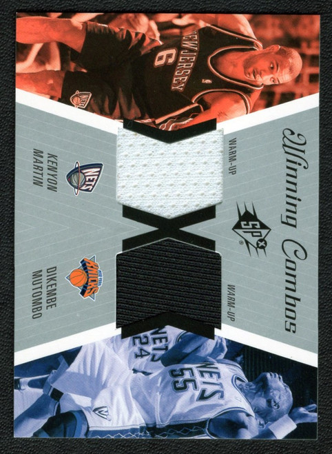 2003/04 Upper Deck SPX #WC34 Kenyon Martin / Dikembe Mutombo Winning Combos Dual Jersey Relic