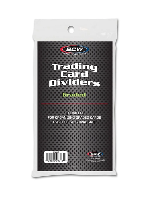 BCW Graded Trading Card Divider 10ct Pack