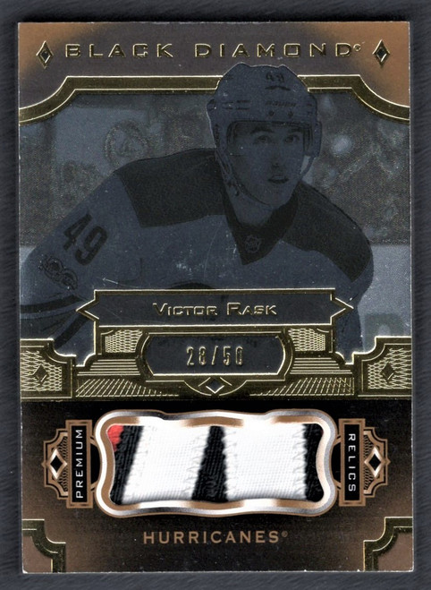 2017-18 Upper Deck Black Diamond #BDB-VR Victor Rask Premium Game Used Jersey Patch 28/50