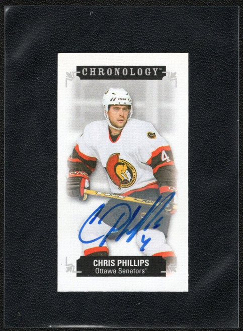 2018-19 Upper Deck Chronology #M-110 Chris Phillips Mini Autograph 19/30