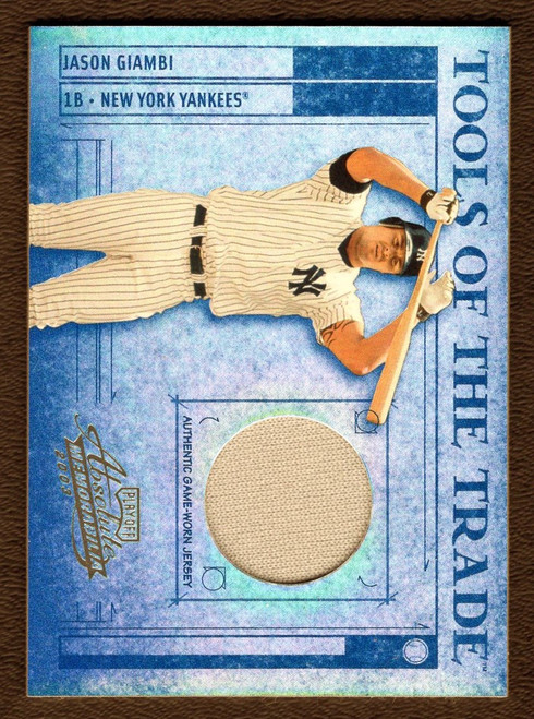 2003 Playoff Absolute Memorabilia #TT-26 Jason Giambi Tools Of The Trade Game Used Jersey Relic 09/50
