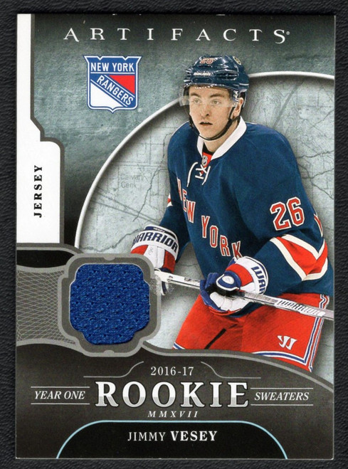 2017-18 Upper Deck Artifacts #RS-JV Jimmy Vesey Year 1 Rookie Sweaters Jersey Relic