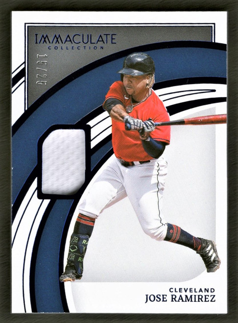 2022 Panini Immaculate #36 Jose Ramirez Batting Practice Worn Relic 15/25