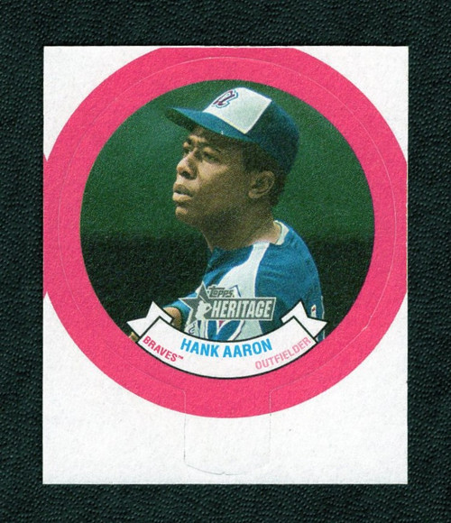 2022 Topps Heritage #22 Hank Aaron Baseball Stars Bubble Gum Candy Lid