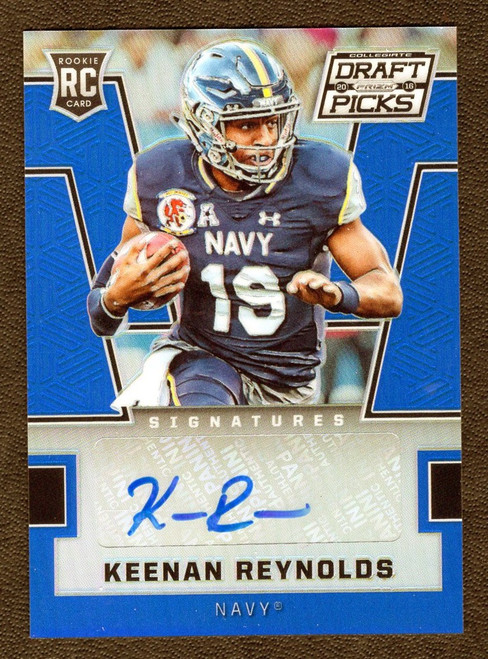 2016 Panini Prizm Draft Picks #258 Keenan Reynolds Blue Prizm Rookie Autograph