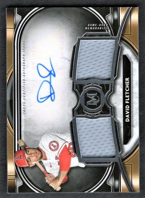 2021 Topps Museum #SPDRA-DF David Fletcher Dual Game Used Jersey Autograph 082/349